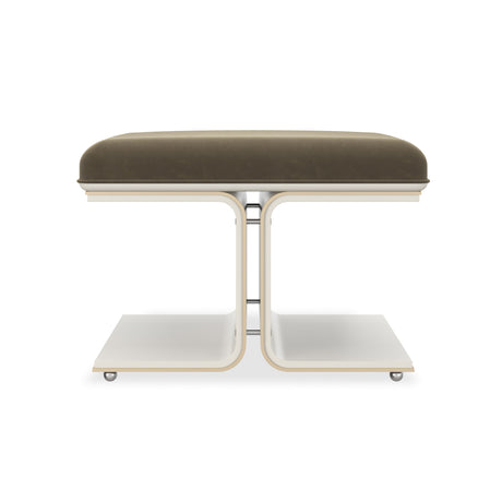 Moss Green Modern Ottoman | Caracole Balance Beam