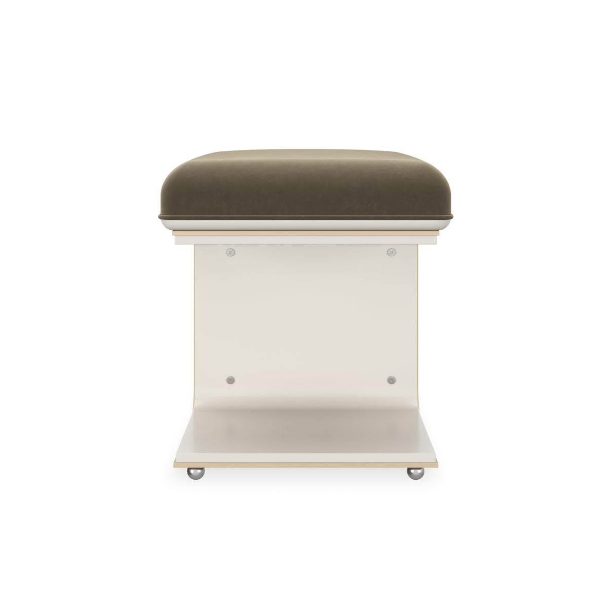 Moss Green Modern Ottoman | Caracole Balance Beam