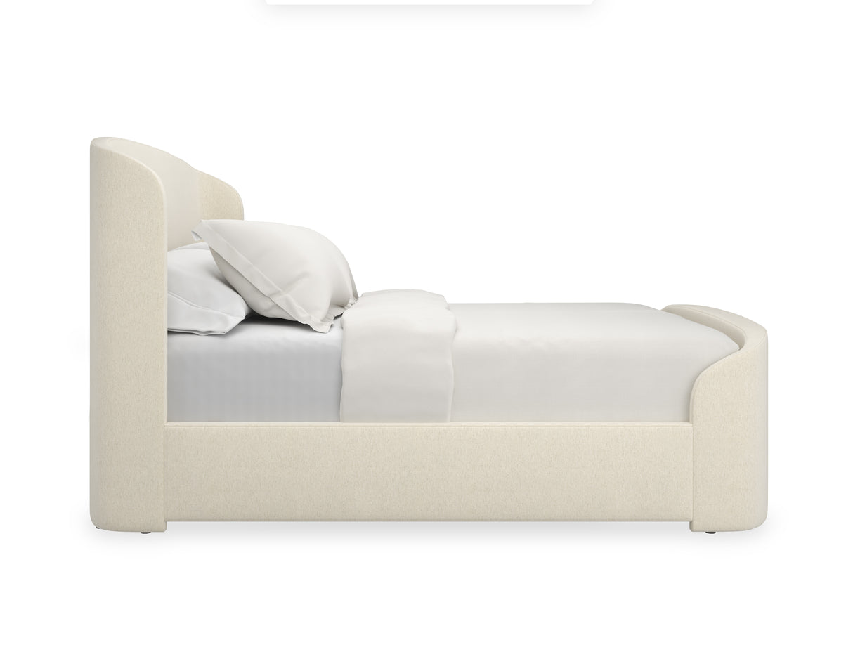 Curved Upholstered King and Queen Bed | Caracole Sweet Embrace