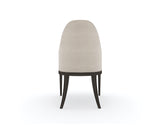 White Arched-Black Leg Dining Armchair | Caracole Natural Choice