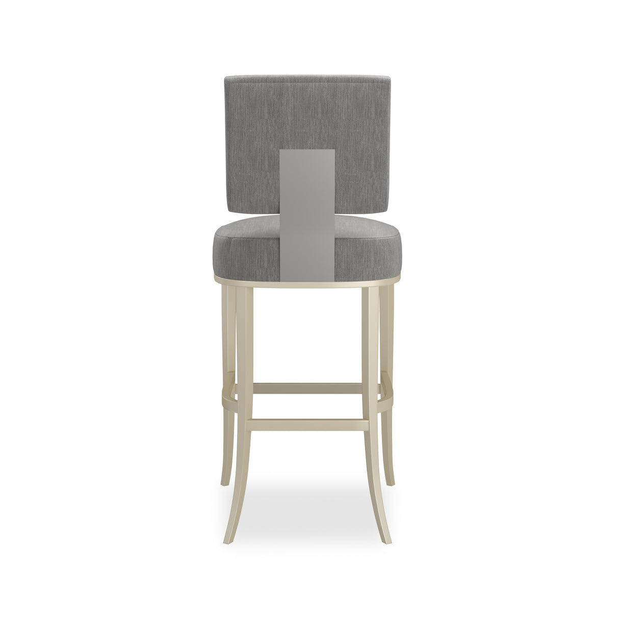 Gray Soft Silver Bar Stool | Caracole Reserved Seating