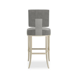 Gray Soft Silver Bar Stool | Caracole Reserved Seating