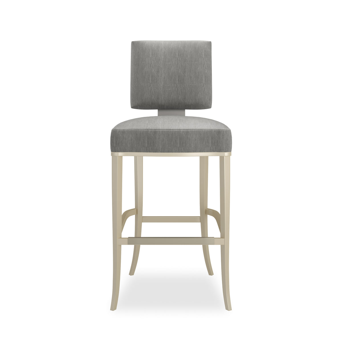 Gray Soft Silver Bar Stool | Caracole Reserved Seating