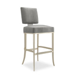 Gray Soft Silver Bar Stool | Caracole Reserved Seating