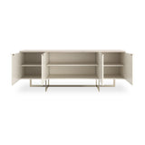 Mirror-Polished 4-Door Media Cabinet | Caracole Wish You Were Here