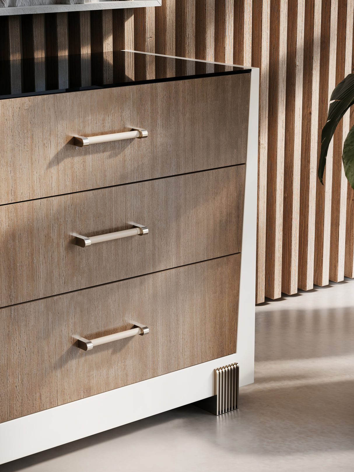 Smoked Bronze Glass Dresser | Caracole Counter Balance