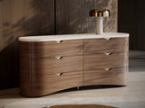 Travertine Top 6-Drawer Dresser | Caracole Fleur