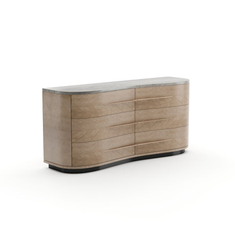 Gray Marble Top 6-Drawer Dresser | Caracole Roam