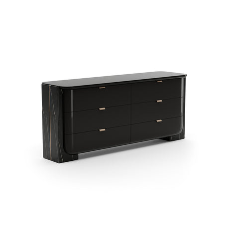 Black 6-Drawer Dresser | Caracole Overlap