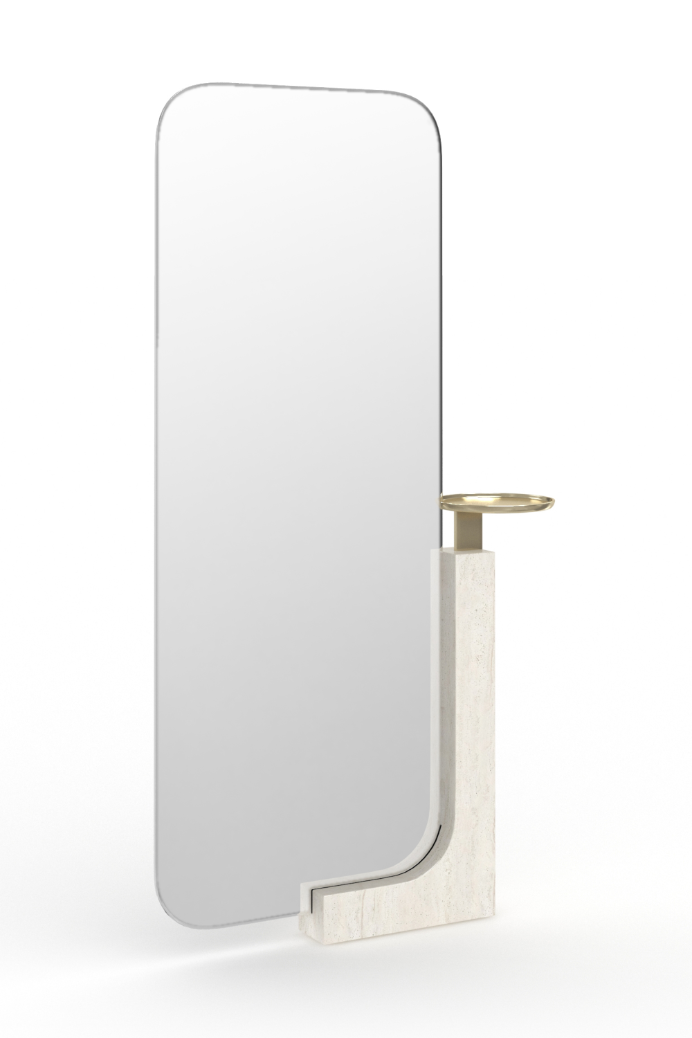 Travertine Stand Floor Mirror | Caracole Overlap | Caracole.eu.com