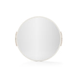 Travertine Accent Round Wall Mirror | Caracole Overlap