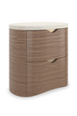 Travertine Top 2-Drawer Nightstand | Caracole Fleur | Caracole.eu.com