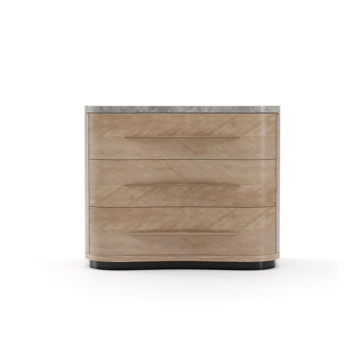 Gray Marble Top 3-Drawer Nightstand | Caracole Nomadic