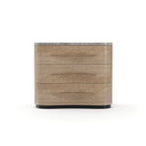 Gray Marble Top 3-Drawer Nightstand | Caracole Nomadic