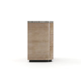 Gray Marble Top 3-Drawer Nightstand | Caracole Nomadic