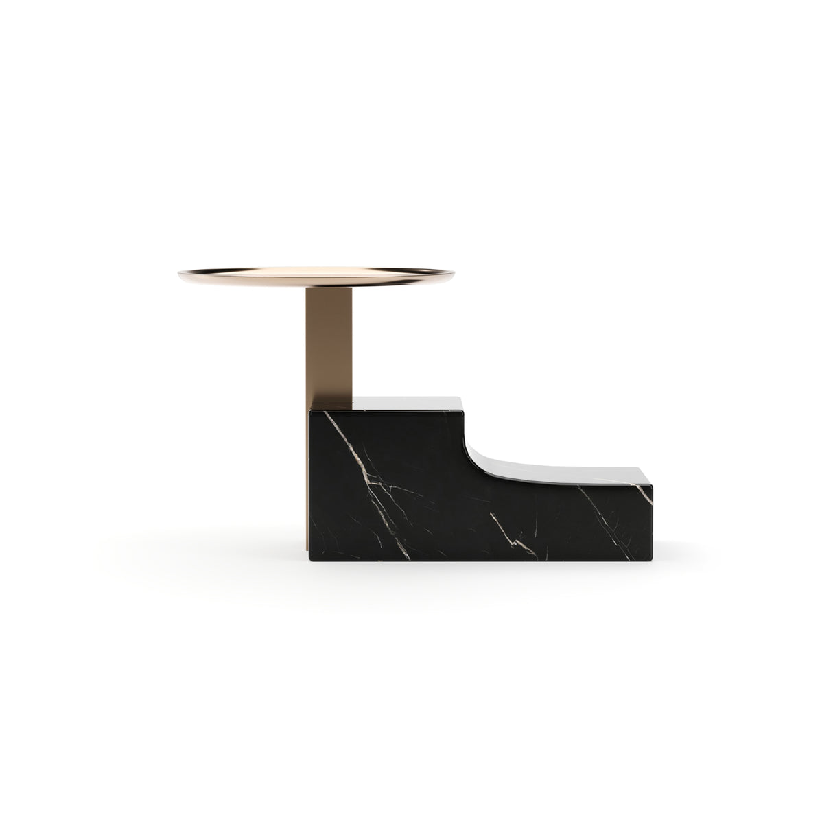 Black Marble Base Nightstand | Caracole Overlap