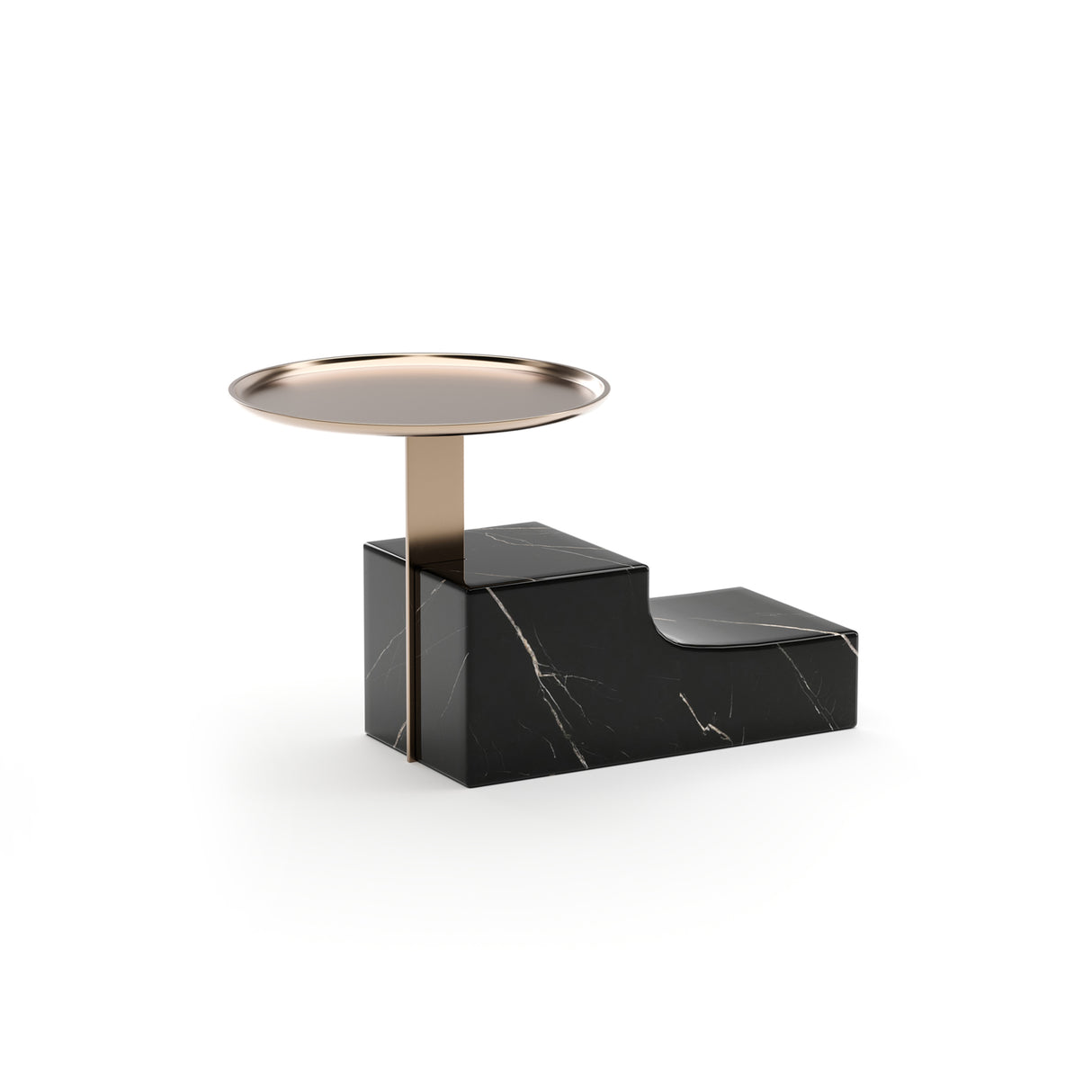Black Marble Base Nightstand | Caracole Overlap