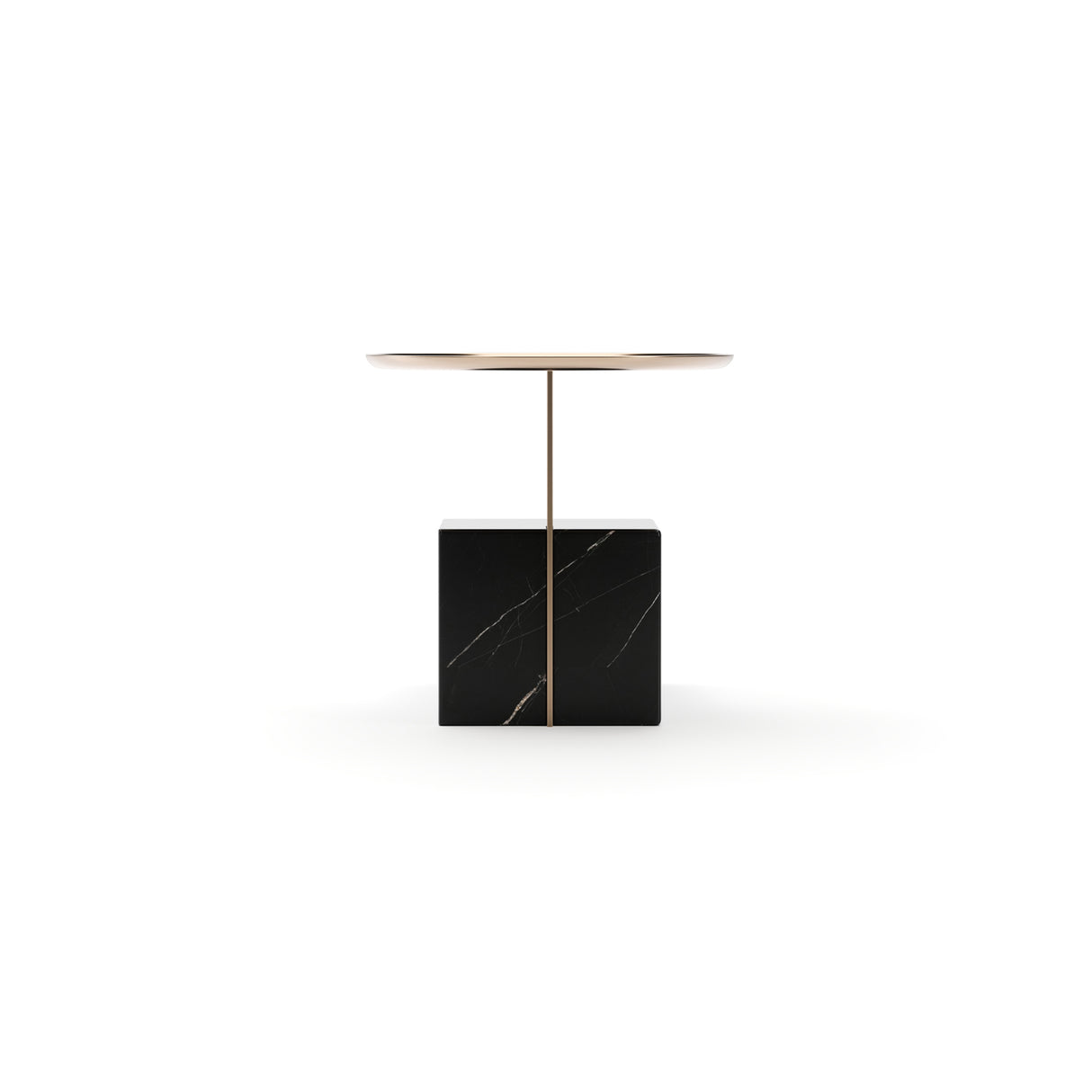 Black Marble Base Nightstand | Caracole Overlap
