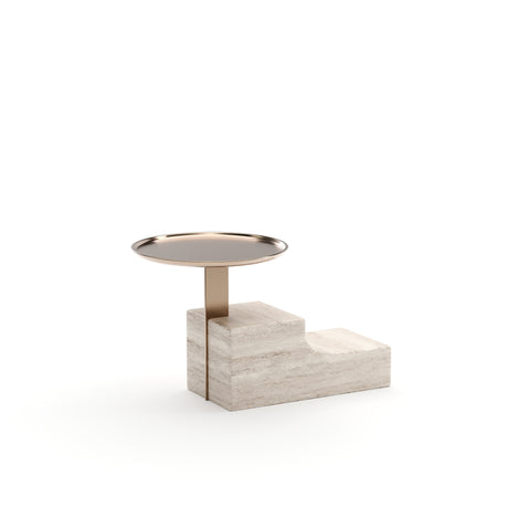 Travertine Base Nightstand | Caracole Overlap