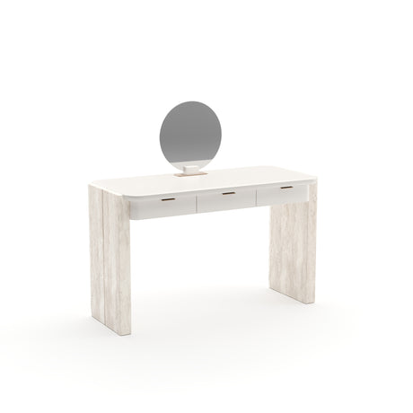 Travertine Base 3-Drawer Vanity | Caracole Overlap