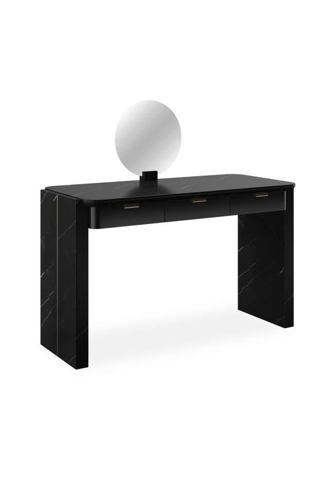 Black 3-Drawer Vanity Desk | Caracole Overlap | Caracole.eu.com