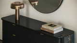 Black 3-Drawer Vanity Desk | Caracole Overlap