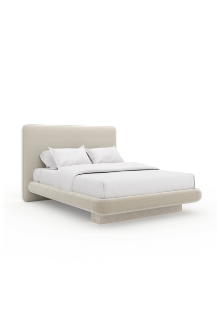 Ivory Vintage Velvet Queen Bed | Caracole Overlap | Caracole.eu.com