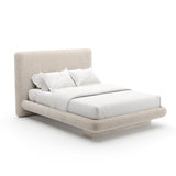 Ivory Vintage Velvet Queen Bed | Caracole Overlap