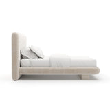 Ivory Vintage Velvet Queen Bed | Caracole Overlap