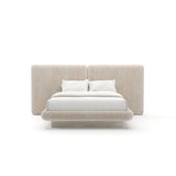 Ivory Velvet 2-Panel Queen Bed | Caracole Overlap