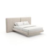 Ivory Velvet 2-Panel Queen Bed | Caracole Overlap
