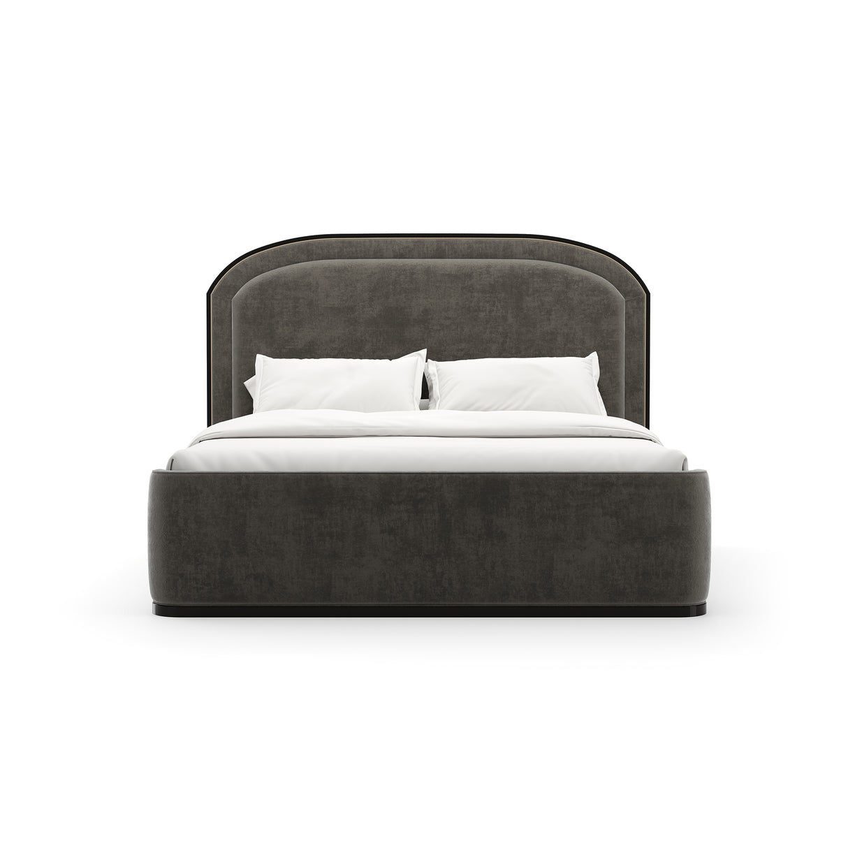 Gray Upholstered Queen Bed | Caracole Wanderlust