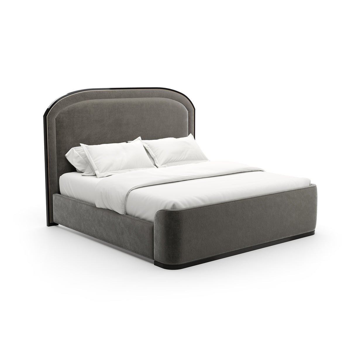 Gray Upholstered Queen Bed | Caracole Wanderlust