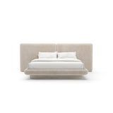 Ivory Velvet 2-Panel King Bed | Caracole Overlap