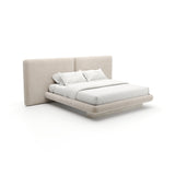 Ivory Velvet 2-Panel King Bed | Caracole Overlap