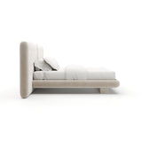 Ivory Velvet 2-Panel King Bed | Caracole Overlap