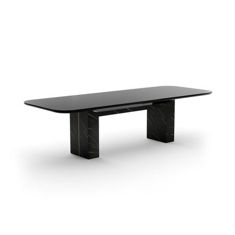 Black Rectangular Dining Table | Caracole Overlap