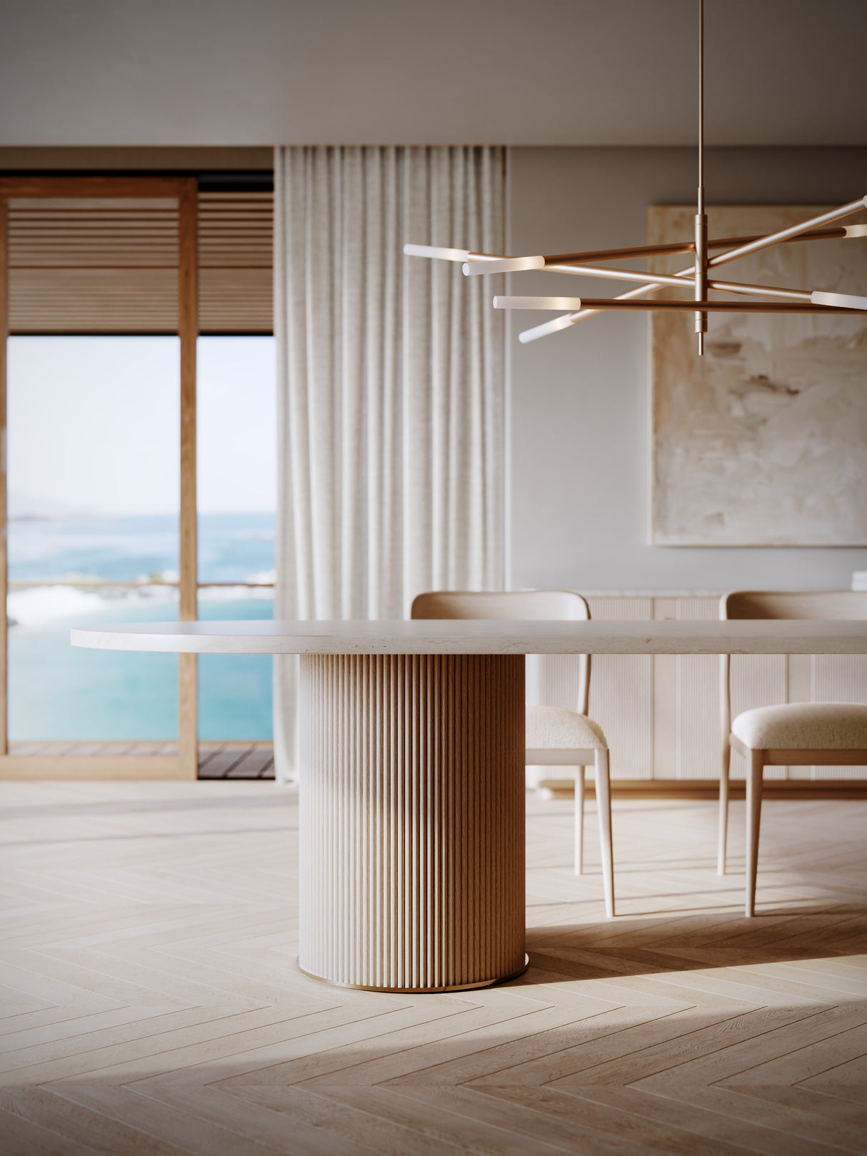 Sun-Drenched Oak Dining Table | Caracole Rhythm