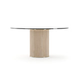 Clear Glass Round Dining Table | Caracole Rhythm