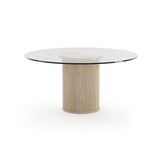 Clear Glass Round Dining Table | Caracole Rhythm