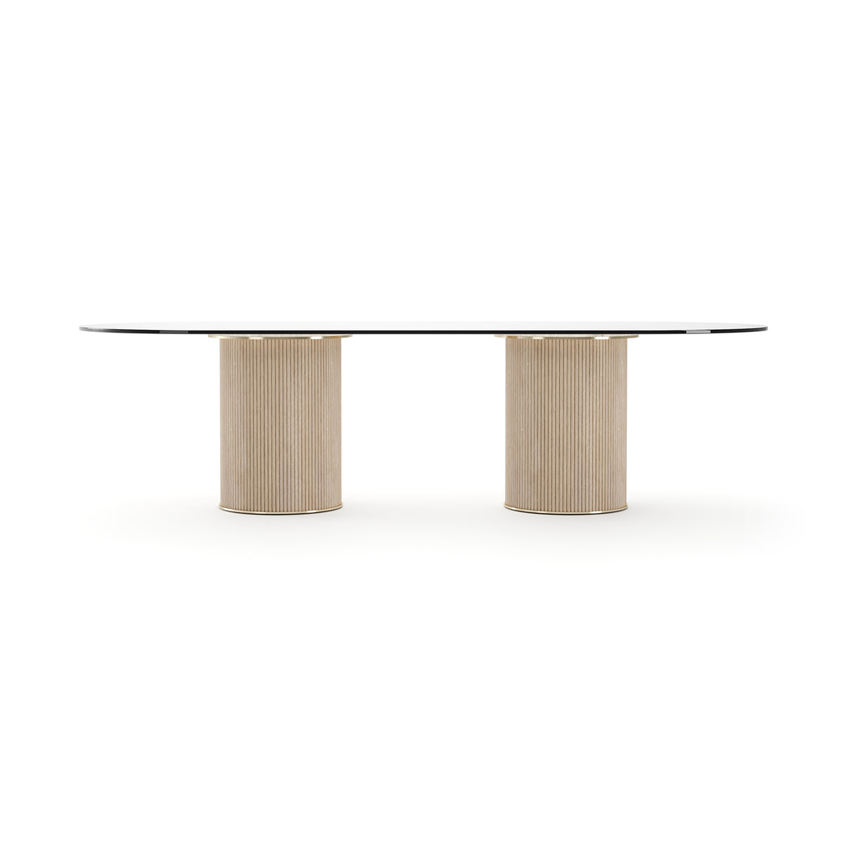 Clear Glass Oval Dining Table | Caracole Rhythm