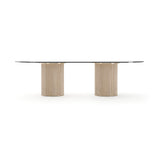 Clear Glass Oval Dining Table | Caracole Rhythm