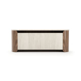Travertine 4-Door Open Sideboard | Caracole Fleur