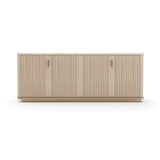 Reeded Oak 4-Door Sideboard | Caracole Rhythm