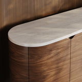 Travertine 4-Door Sideboard | Caracole Fleur