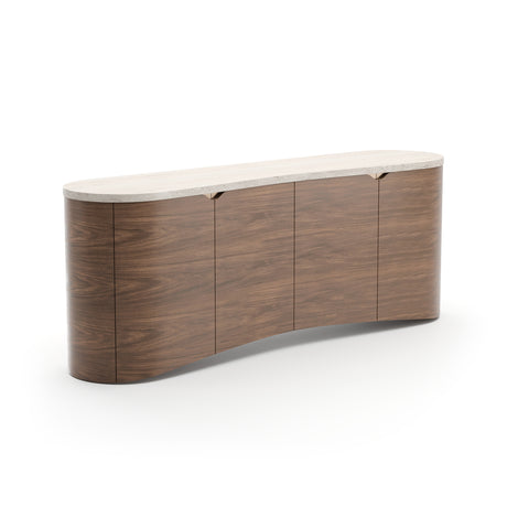 Travertine 4-Door Sideboard | Caracole Fleur