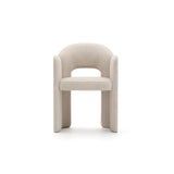 White Velvet Dining Armchair | Caracole Overlap