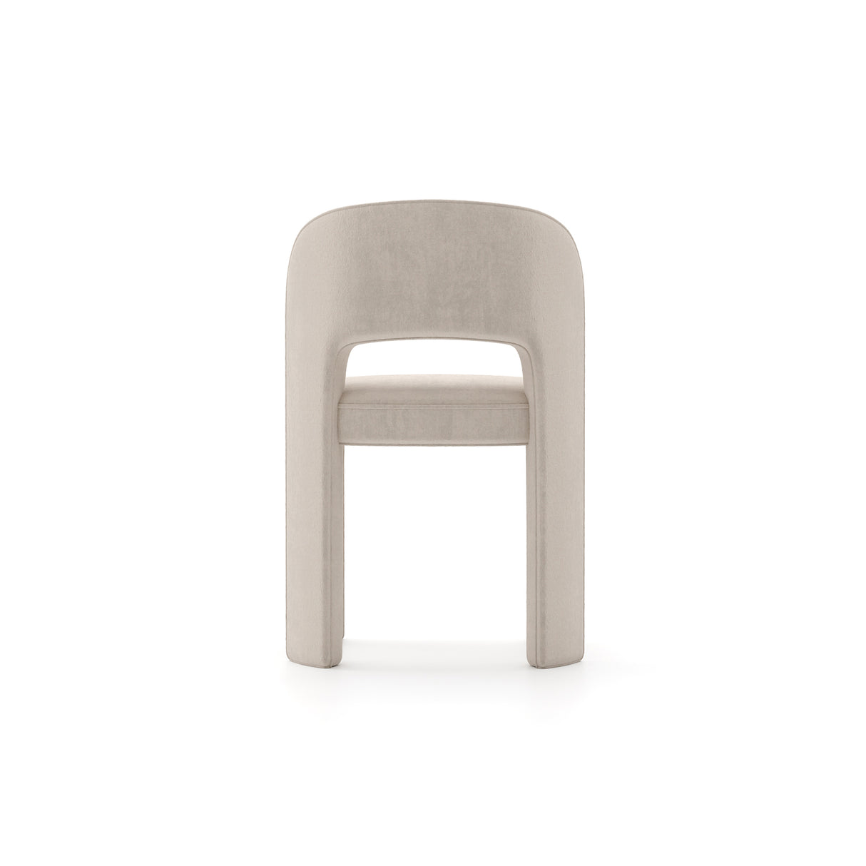 Velvet Upholstered Dining Chair | Caracole Overlap Ivory