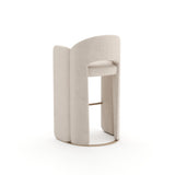 White Velvet Bar Stool | Caracole Overlap