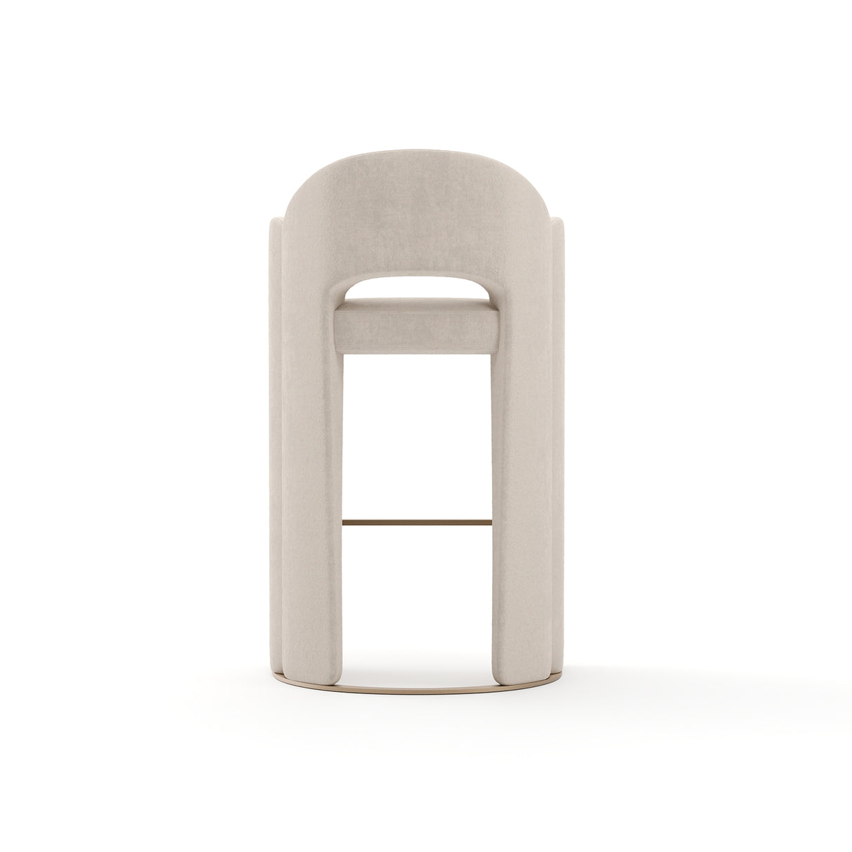 White Velvet Bar Stool | Caracole Overlap